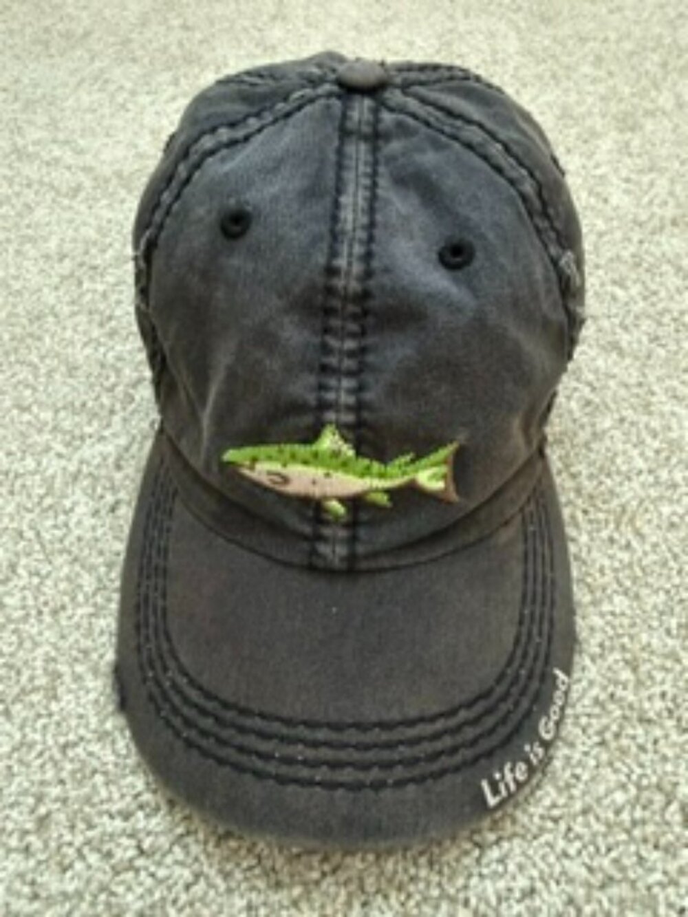 2 Baseball Caps Hats Relaxed Crown Vintage Distressed Washed Cotton - Picture 3 of 11